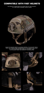 Tactical helmet Cover storage details