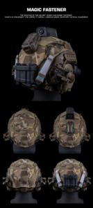 Tactical helmet Cover storage details